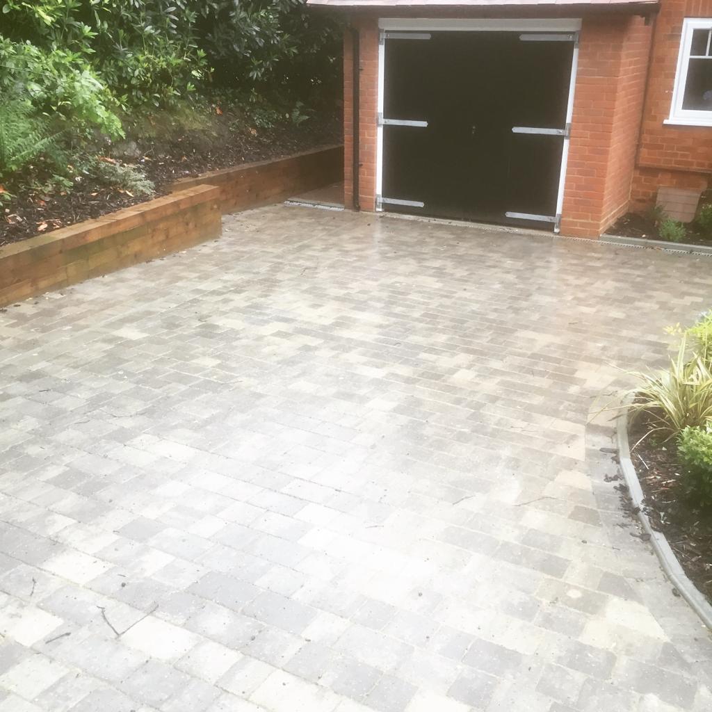 Driveway repair work being carried out in Farnham, Surrey