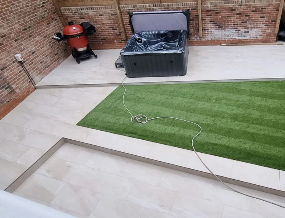 Porcelain Patios in Farnham — project completed by Farnham Driveways & Patios