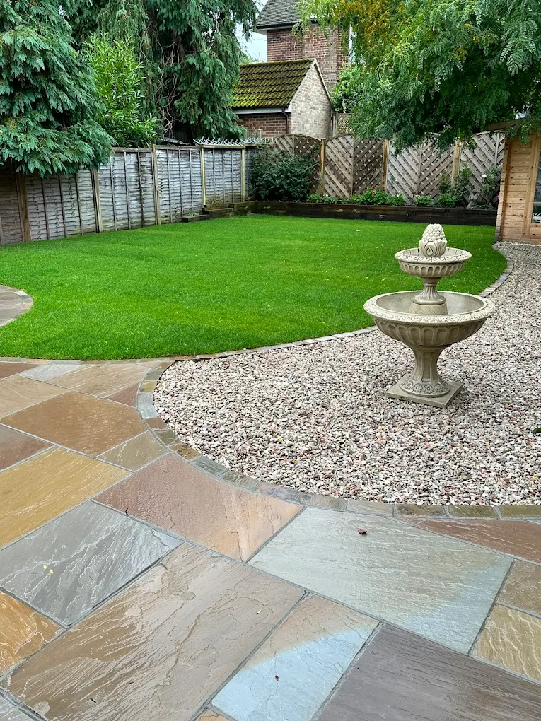 Indian sandstone patio project in Farnham, Surrey — project 6